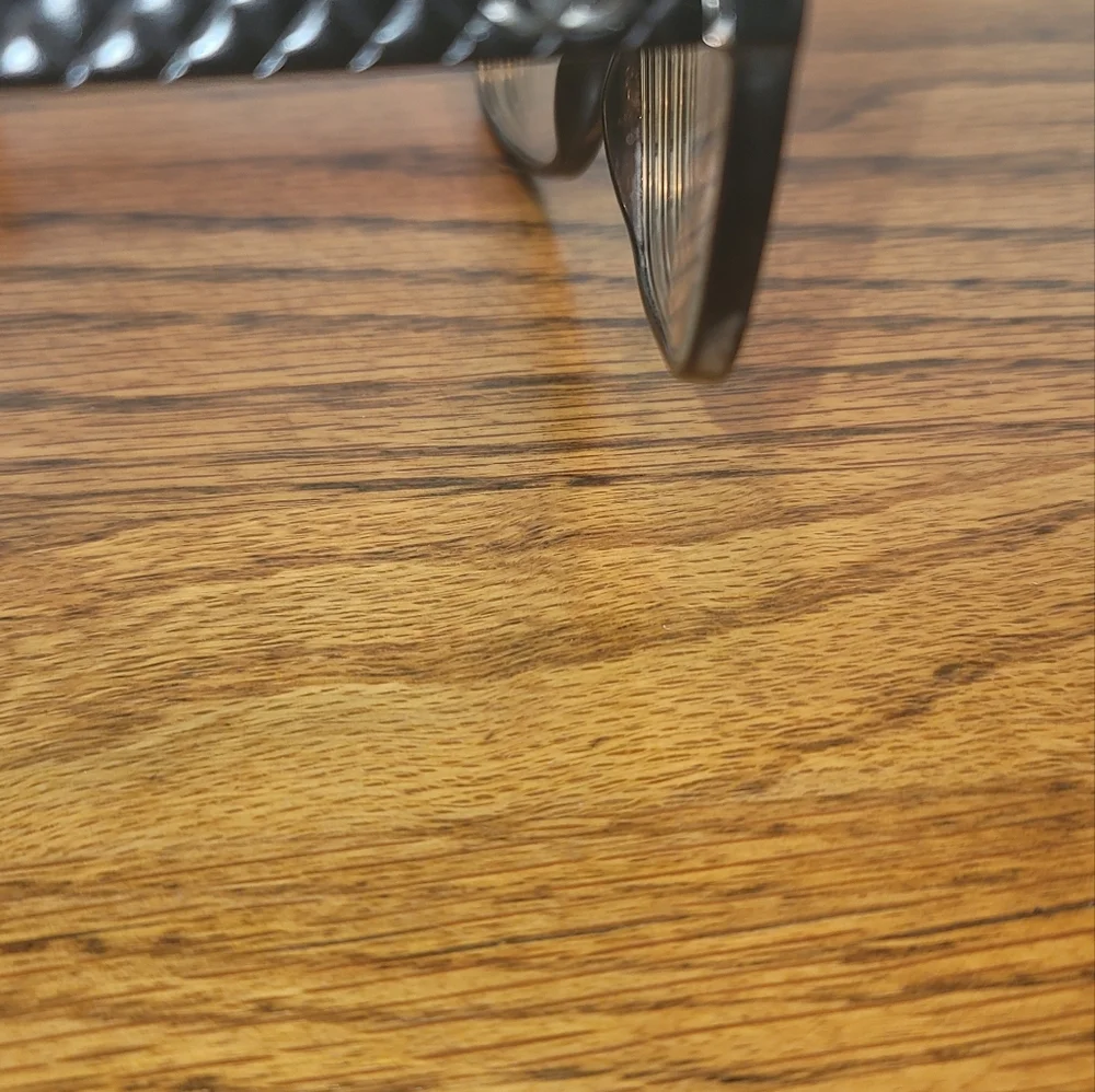 Chanel Iconic CC Signature Black Silver Pewter Optical Small Glasses Frame
